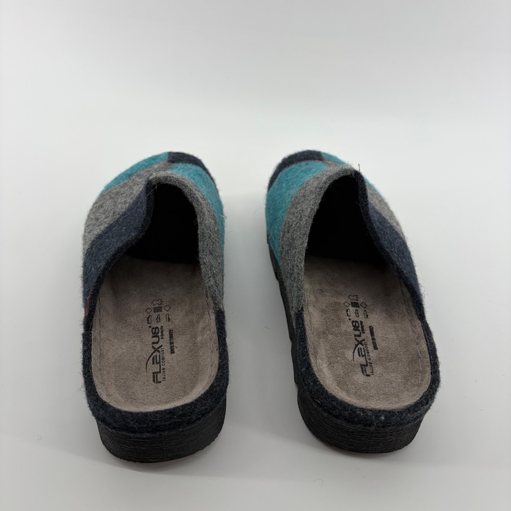 Flexus By Spring Step Felt Patchwork Teal Grey Bl… - image 2